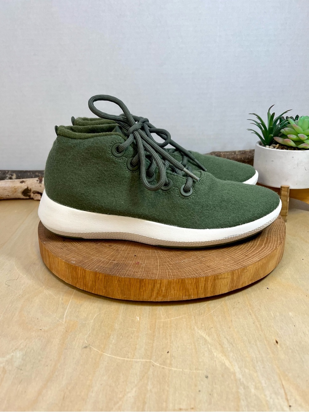Allbirds Wool Runner-Up Mizzle Green High Top Sneakers Size 9
